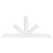 Ekena Millwork Saratoga Architectural Grade PVC Gable Bracket, 60"W x 25"H x 2"D x 4"F, 10/12 Pitch GBP060X25X0204SAR00 - alternate 4